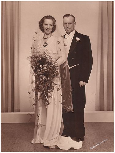 Bryllups bilede, Mor og Far 1948 (Agni Møller Sørensen og Per Smed Sørensen)